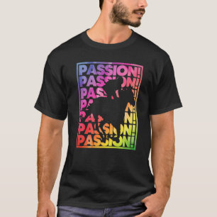 Camiseta Jinete Galopante Pasión Colorida por la Equitación