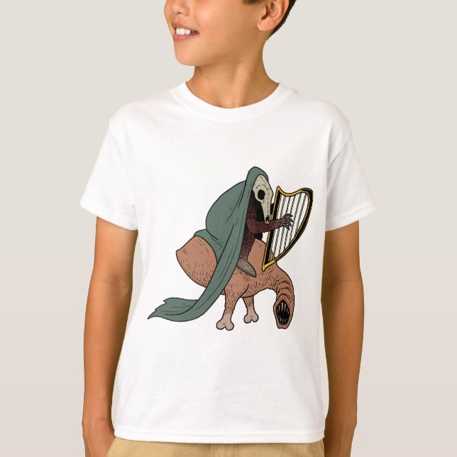 Camiseta Jinete oscuro que toca la arpa (Anverso)