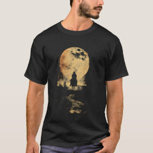 Camiseta Jinete Silueta de Vaquero Luna Oeste