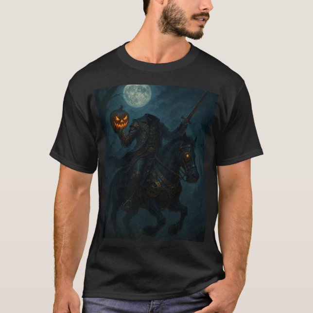 Camiseta Jinete sin cabeza de terror gótico steampunk (Anverso)