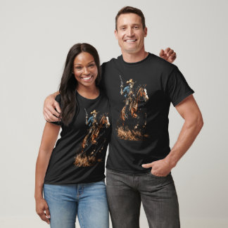 Camiseta Jinete Vaquero Esqueleto - Segador del Salvaje Oes