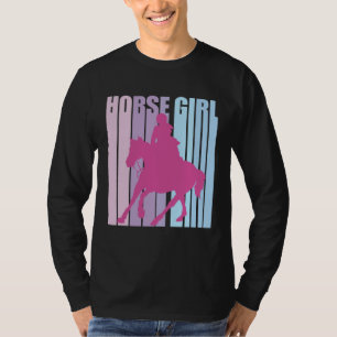 Camiseta Jineteador de caballo de silueta linda montando un