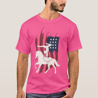 Camiseta Jinetes de bandera de los Estados Unidos en bóveda
