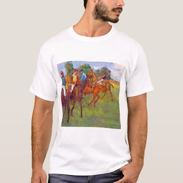Camiseta Jinetes y caballos de carrera, Edgar Degas (Anverso)