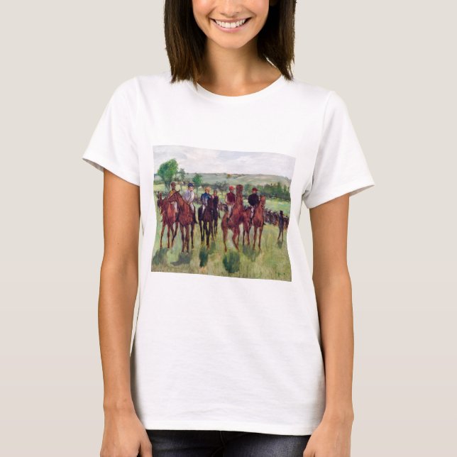 Camiseta Jinetes y caballos de carrera, Edgar Degas (Anverso)