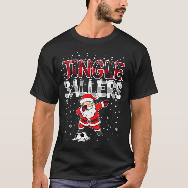 Camiseta Jingle Ballers Santa Football Christmas Soccer Pla (Anverso)