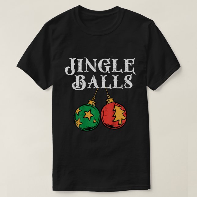 Camiseta Jingle Balls Tinsel Funny Mating Parple Ret (Diseño del anverso)