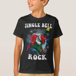 Camiseta Jingle Bell Rock Santa Jugando A Los Navidades De 