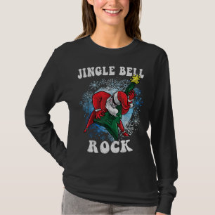 Camiseta Jingle Bell Rock Santa Jugando A Los Navidades De 