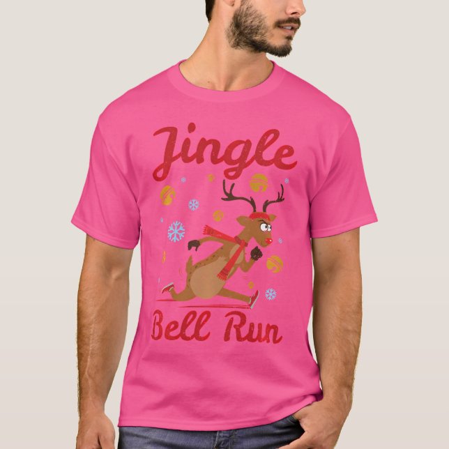 Camiseta Jingle Bell Run renos corriendo (Anverso)