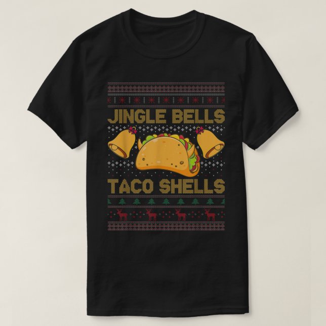 Camiseta Jingle Bell Taco Shells Funny Christmas Mexican  (Diseño del anverso)