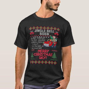 Camiseta Jingle Bells Biden huele a Santa Trump fea alegría
