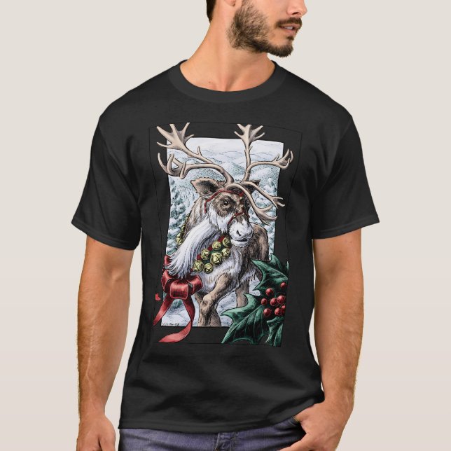 Camiseta Jingle Bells Holiday Reindeer (Anverso)