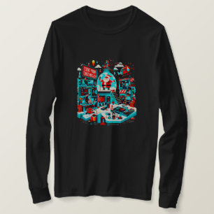 Camiseta Jingle del taller de alta tecnología de Santa Clau