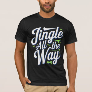 Camiseta Jingle en todo el camino del diseño del arte digit