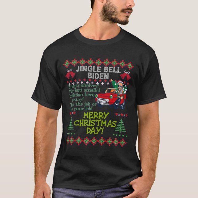 Camiseta Jingle Joe Biden Xmas Carol Trump Navidades feos (Anverso)