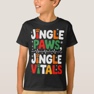 Camiseta Jingle Paws Jingle Vitals Enfermera Veterinaria Di