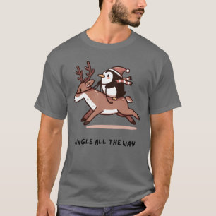 Camiseta Jingle todo el camino Penguin y regañar el regalo