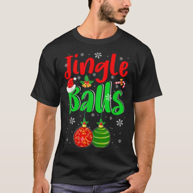 Camiseta Jingle Xmas Funny Joke Costume Men Adult Couple  (Anverso)