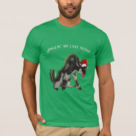 Camiseta Jinglin' My Last Nerve Angry Reindeer Funny Horror