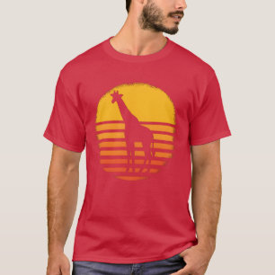 Camiseta jirafa animal africano safari jirafas retro