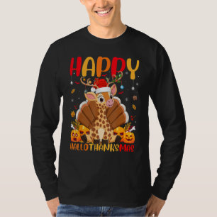 Camiseta Jirafa Animal Jirafa Feliz Hellothanksmas