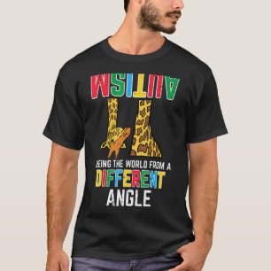 Camiseta Jirafa Autismo Viendo Mundo Desde Otro Ángulo Conc