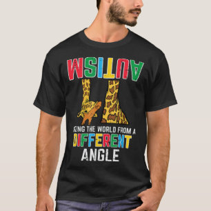Camiseta Jirafa Autismo Viendo Mundo Diferente Ángulo Conci