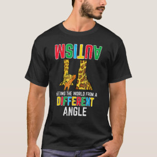 Camiseta Jirafa Autismo Viendo Mundo Diferente Ángulo Conci