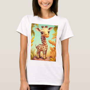 Camiseta Jirafa Bebé Lindo Tropical Dibujo Animado-37560