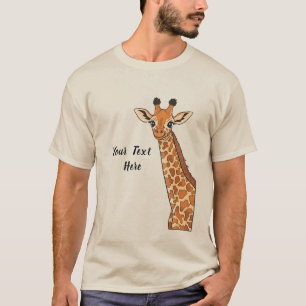 Camiseta Jirafa Bonita Personalizada