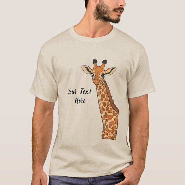 Camiseta Jirafa Bonita Personalizada (Anverso)