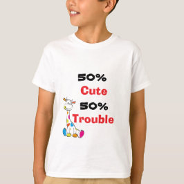 Camiseta Jirafa Colorida Linda 50% Arte Problemático