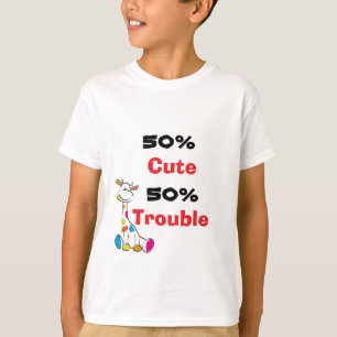 Camiseta Jirafa Colorida Linda 50% Arte Problemático