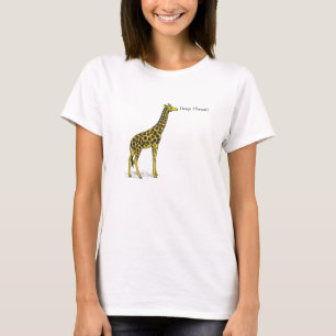Camiseta ¿Jirafa con el cuello largo que dice la "garganta