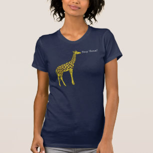 Camiseta ¿Jirafa con el cuello largo que pide la "garganta