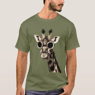 Camiseta Jirafa con las gafas de las gafas de sol de