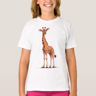 Camiseta 🦒 Jirafa De Dibujos Animados Lindo Regalo Para Ni