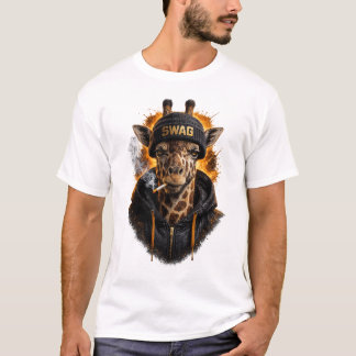 Camiseta Jirafa de Streetwear con Swag – Animal Urbano Geni