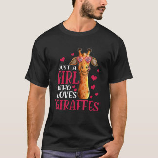 Camiseta Jirafa del zoológico  Solo una chica que ama las j