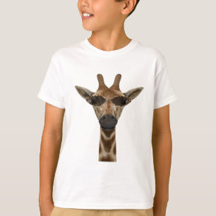 Camiseta Jirafa Divertida De Incógnito Con Gafas De Sol De 