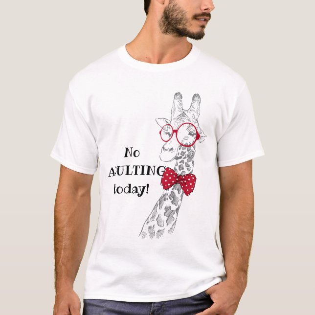 Camiseta Jirafa Divertida Sin Madurar Hoy (Anverso)
