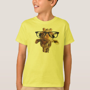 Camiseta jirafa en idea divertida del regalo del diseño de