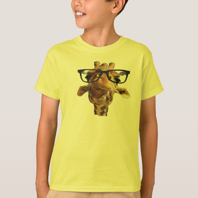 Camiseta jirafa en idea divertida del regalo del diseño de (Anverso)