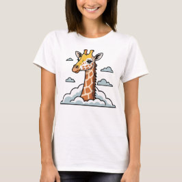 Camiseta Jirafa en las Nubes Animal Lindo
