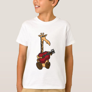 Camiseta Jirafa impresionante AF que toca la guitarra