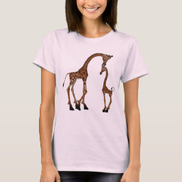 Camiseta Jirafa linda de la mamá y del bebé