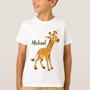 Camiseta Jirafa linda que le mira