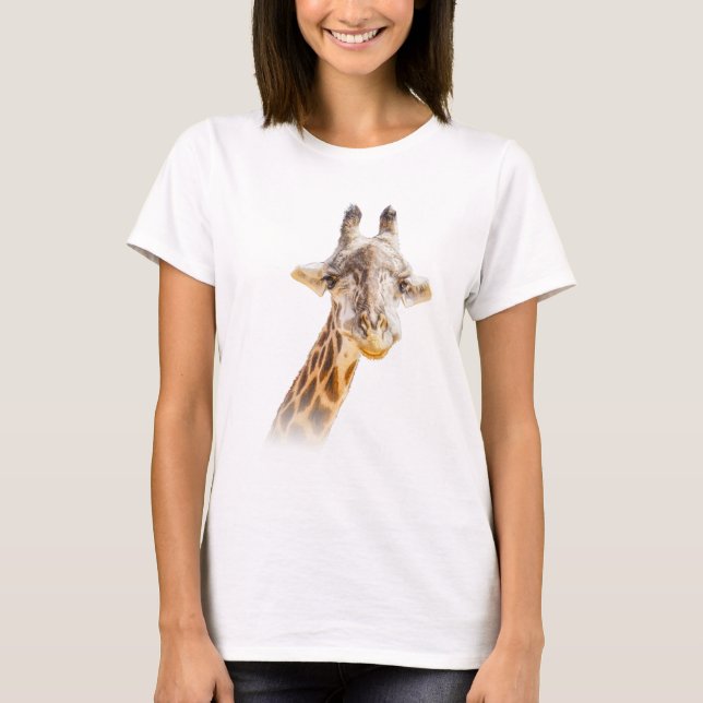 Camiseta Jirafa moderna linda animal (Anverso)