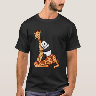 Camiseta Jirafa montada por panda